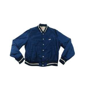 McGregor Baseball Bomber Fleece Lined Blue Jacket Sz L 1960s